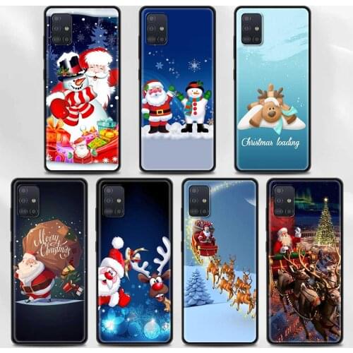 Merry Christmas Santa Claus Cartoon Case For Samsung A71 A52 A51 A91 A72 A41 A42 A31 A32 A21s A21 A12 A11 A02 A02s A01 Shell