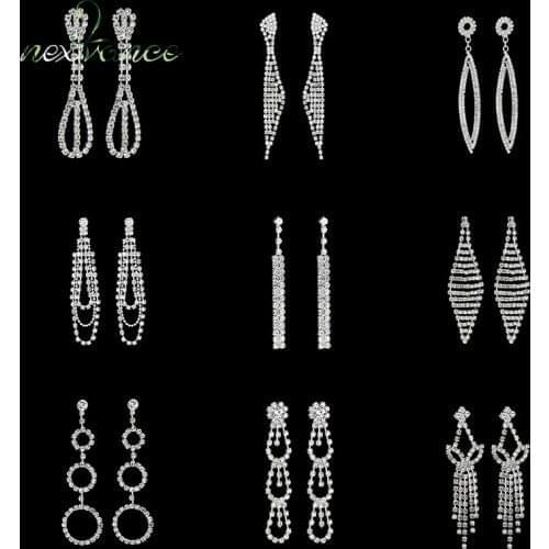 Nextvance Earrings 2021 Trend New Fasion Tassel Full diamond Earrings For Women Girl Simple Jewlry Gift For Lover Wholesale