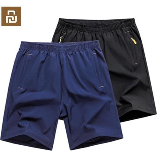 Xiaomi youpin plus size shorts quick-drying sports shorts mens summer five-point pants loose ice silk stretch beach pants