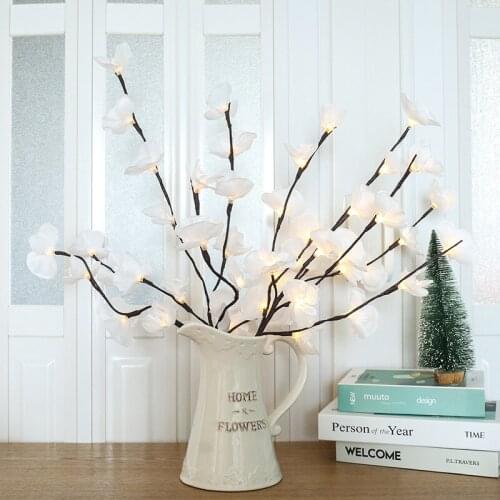 Creative LED Simulation Phalaenopsis Tree Branch Lights String Household Indoor Table Scenery Christmas Festival Decorative Lamp