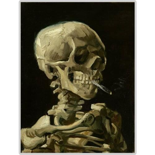 Van Gogh Famous Painting " Skull of a Skeleton with Burning " 5D DIY Diamond Painting Full Square/Round Diamond Embroidery Sale