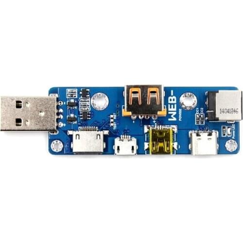 Web-pow002 Multi-Port Function USB Adapter Board Microusb TypE-C DC PD