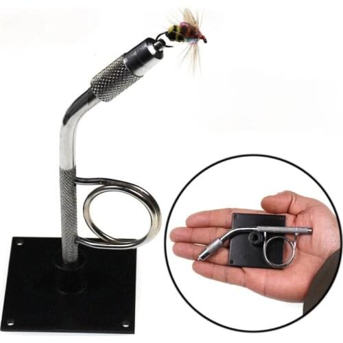 1set fly tying classic handy Vise tool safety holding hook fishing brass C-clamp tying vise with steel hardened jaw