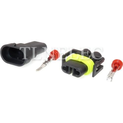 12124819 Delphi 2 Pin Male Female Waterproof Fog Lamp Light Xenon Plug H8 H9 880 H11 Lamp Socket Connector