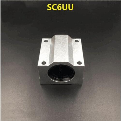 200pcs/lot SC6UU SCS6UU 6mm linear Bearing blocks linear case unit for CNC Router Parts
