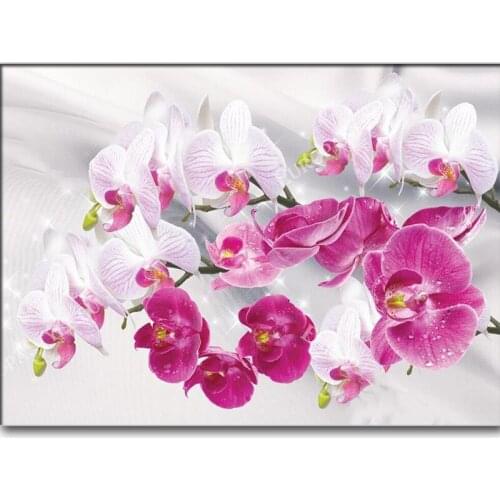 5D DIY Diamond Painting Orchid Picture Full Square/Round Diamond Mosaic Resin Embroidery Crafts Home Decor Gift set