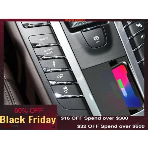 Qi Car Wireless Charger For iPhone Xs Max Xr X Samsung S10 S9 for Porsche Macan 2017+ Intelligent Infrared Fast Phone Holder