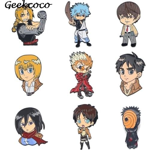 20pcs/lot J1929 Geekcoco Anime Enamel Pin Brooch Badge for Bag Lapel Pin Cartoon Jewelry Gift for Fans