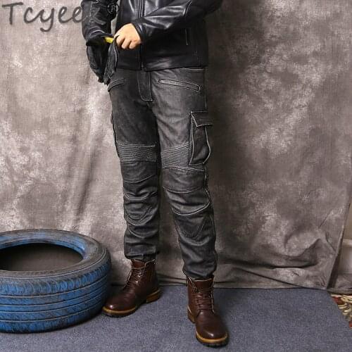 Genuine 200% Leather Pants Men Cowhide Mens Trousers Motorcycle Pants Plus Size 66xl Autumn Winter Pantalon Cuir LW244