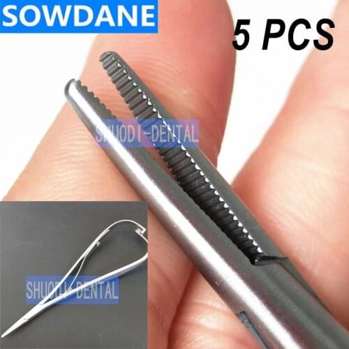 5 pcs Dental Orthodontic Mathieu Needle Holder Elastic Placement Standard 14cm Extra Fine Beak Dental Lab Tool