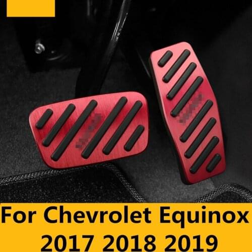 For Chevrolet Equinox 2017 - 2019 car styling cover Aluminium alloy foot Gas/petrol/oil Brake Rest lamp trim Pedal Accessories