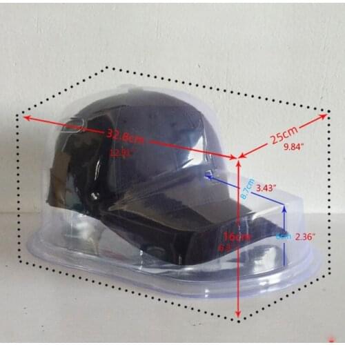 C9GF Portable Baseball Storage Case Transparent Storage Box Double-layer Hat Protector Dust-proof Holder