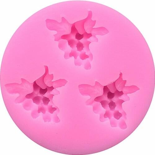 Grape Fondant Cake Mold Silicone 3D Leaf Press Mold Fondant Cupcake Decoration Tools DIY Baking Mold SQ14166