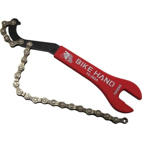 YC-502A Cycling Tool MTB Bicycle Freewheel Removal Tools with Chain 15/16mm Open end Wrench BIKE HAND BB Spanner