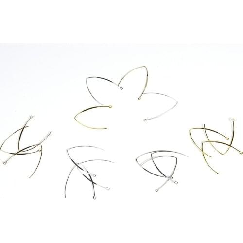 20Pcs/Lot 42.5mm French V-shaped Earring Hooks Ear Hook Wire Settings For DIY Jewelry Making