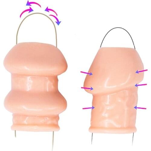 Glans Sleeve Foreskin Correction Cock Ring Delay Ejaculation Penis Extender Enlargement Prepuce Cock Cage Penis Rings Sex Toys