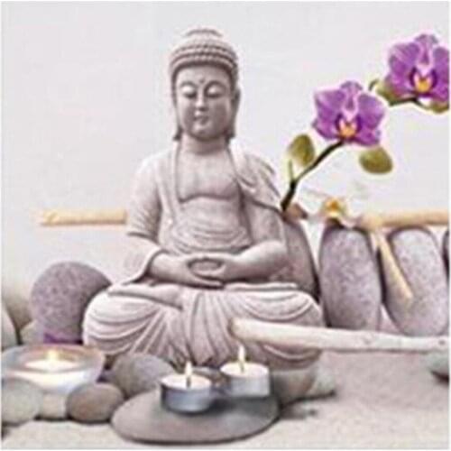 Zen,buddha,orchid,diamond embroidery needlework cross stitch round/square resin full diamond painting wall picture gift AS680