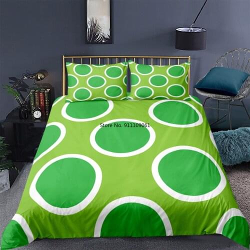 Home Texitiles Geometric Pattern Duvet Cover Black and White Round Shape Pattern Bedding Set Single Double Twin Queen King