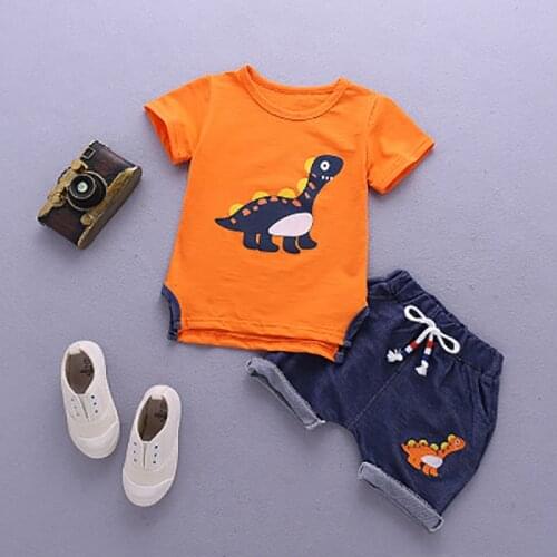 Boys Sets Hot Sale Boys Clothing Children Summer Boys Clothes Cartoon Kids Boy Clothing Set T-shit+Pants Cotton
