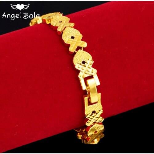 Muslim Hot Selling Golden Love Lady Fashion Charm Bracelet Wedding Engagement High-end Jewelry Watch Chain Bride Wedding Gift