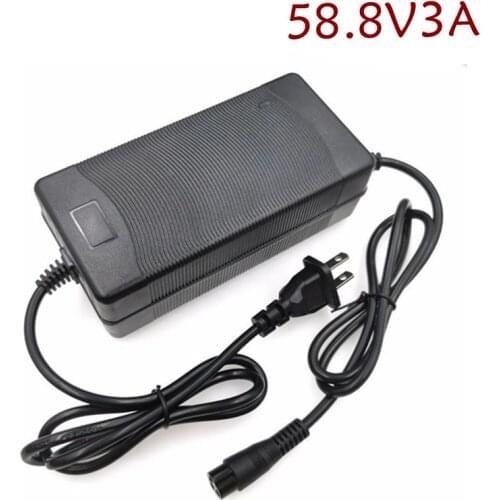 58.8V 3A Lithium Charger Used for 51.8V 52V 14S Li-ion electric bike Scooter battery GX16