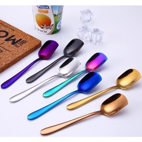 304 Stainless Steel Ice Cream Spoon Creative Mixing Spoon Ice cream scoop Coffee Spoon Hotel Gift Stainless Steel Kitchen Spoon