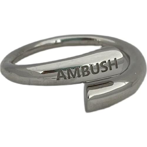 MBUSH Senior Letter LOGO Ring 925 Sterling Silver Couple Light Luxury Niche Wild Street Fashion Brand Jewelry