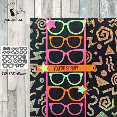 Panalisacraft Cute Sunglasses Metal Cutting Dies Stencils for DIY Scrapbooking album Decorative Embossing DIY Paper Cards