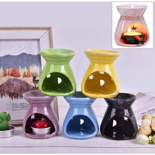 Fashion Oil Burners Candle Aromatherapy Furnace Ceramic Scent Lavender Fragrance Aromatherapy Diffuser Gift Home Decor