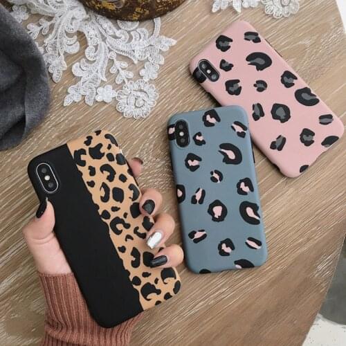 Ottwn Fashion Leopard Print Cover For iPhone 12 11Pro 8 7Plus XR XS Max Back Cover For iPhone 11 6S Plus Stylish Soft Back Cover