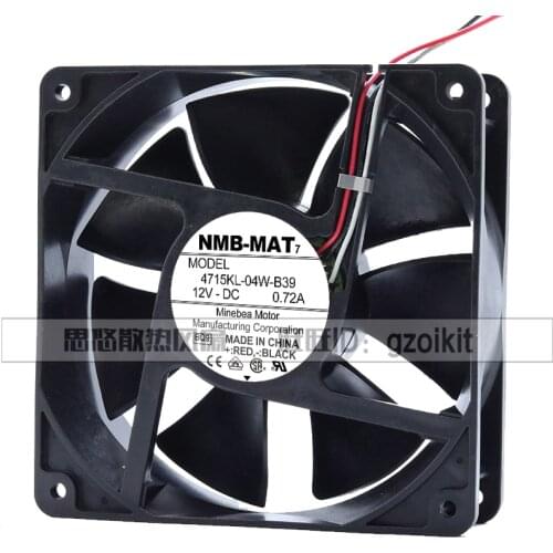 Original NMB-MAT 4715KL-04W-B30/B39 12V 0.72A 12038 12CM Gale volume power supply chassis fan
