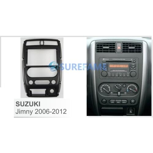 9 inch Car Fascia Radio Panel for SUZUKI Jimny 2006-2012 Dash Kit Install Facia Console Bezel Adapter 9inch Trim Plate Cover