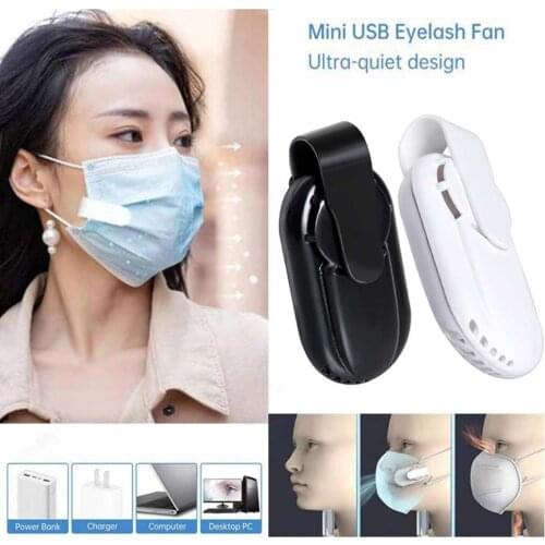 Personal Wearable Air Front Fan USB Mini Portable Air Filter Reusable Breathable Clip-On Fan For Face Mask Rechargeable