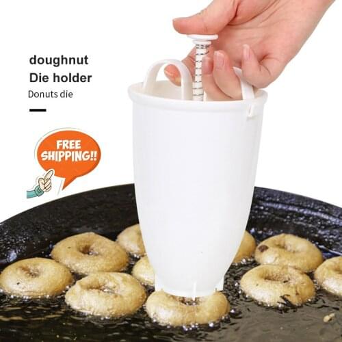 Donut Mould Easy Fast Portable Donut Maker Manual Waffle Dispenser Doughnut Machine Arabic Waffle Plastic Lightweight Deep Fry