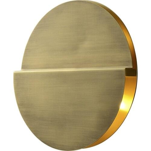 Postmodern light luxury copper wall lamp simple creative living room bedroom bedside aisle background wall lamp