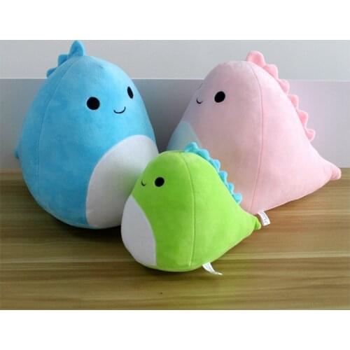 20cm/40cm Simple Fat Dinosaur Plush Toy Soft Cartoon Animal Colorful Dinosaur Stuffed Doll Home Decor Baby Toys Christmas Gifts