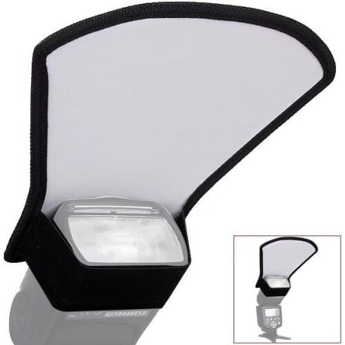 1pcs Flash Diffuser For Canon Nikon Speedlite Photography DSLR Camera Accessories Flash Diffuser Softbox Silver Reflector