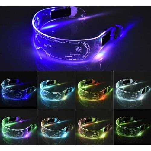 LED Glasses EL Wire Neon Party Luminous LED Glasses Light Up Glasses Rave Costume Party Decor DJ Glasses Halloween Decoration