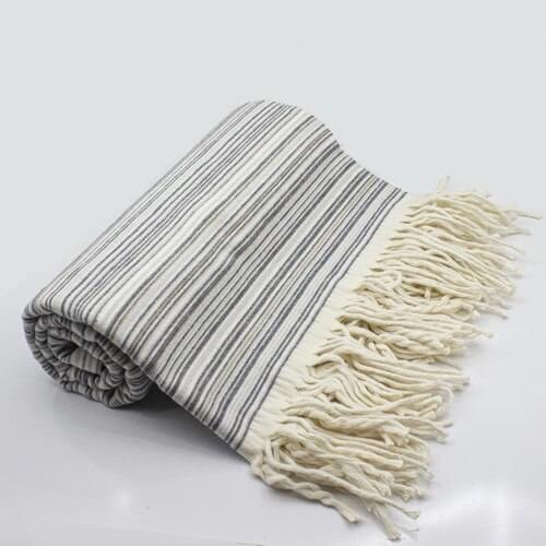 Tmall Home Design Yavruağzı Striped Embossed Tv Blanket 120x150 cm 005443