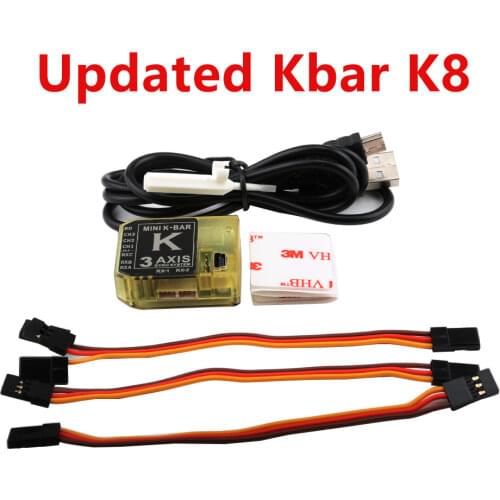 KBAR Yellow K8 V2 three-axis Gyroscope 3 Axis Gyro Flybarless System For Mikado VBAR ALIGN T-REX TOY SPORTS