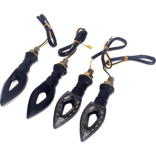 Yetaha 4Pcs Motorbike Turn Signal Indicators Universal 12 LED Motorcycle Amber Light Blinker Lights lamp For Honda Yamaha