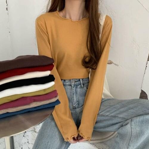 Spring And Autumn New Style Inner Bottoming Shirt, WomenS Slim, Versatile Loose Low-Neck Blouse