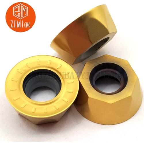 ZIMI high quality RPMT1204MO carbide insert milling cutter R6 arc insert boring insert plane milling cutter milling tool