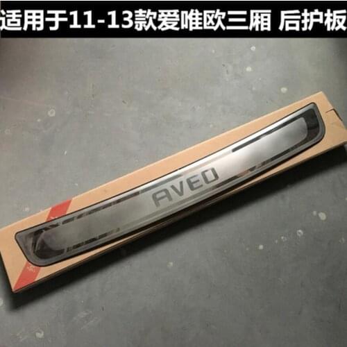 Stainless steel Rear bumper Protector 2011-2013 for Chevrolet AVEO Sedan 4dr Car Styling