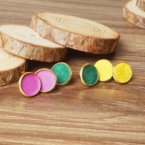 Trendy Earrings for Women Colorful Sheepskin Stainless Steel Earrings Boho Ethnic Stud Earrings Party Holiday Birthday Jewelry