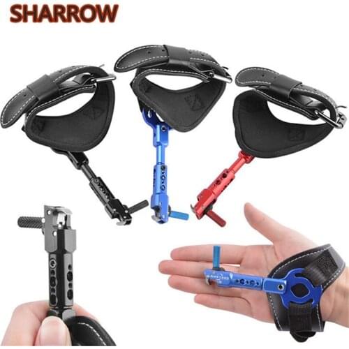 1pc 3 Colors Archery Bow Release Aluminum Alloy Calipers Compound Bow Shooting Wristband Trigger Release Aids For Hunting Tool