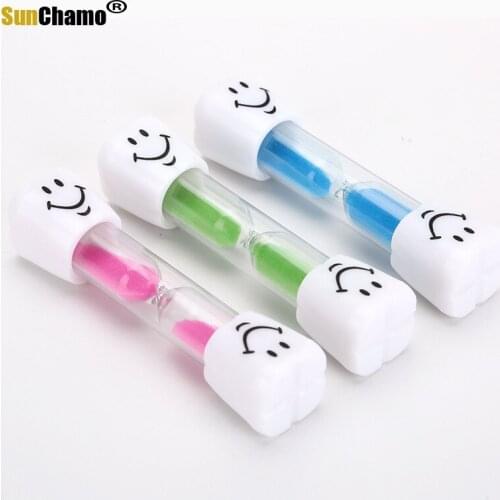 10pcs Dental Children Kids Toothbrush Timer 3 Minutes Smile Sandglass Tooth Brushing Hourglass Gift Sand Clock