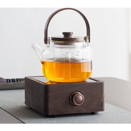 220V Electric Heater Stove Hot Cooker Plate Tea Maker Multifunction Heating Furnace Water Heater Boiler Wooden Electric Stove