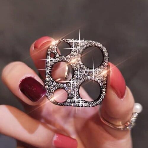 3D Glitter Diamond Camera Lens Protector For iPhone 11 Pro Max Bling Rhinestone Lens Protector For iPhone11 12 Pro Screen Cover
