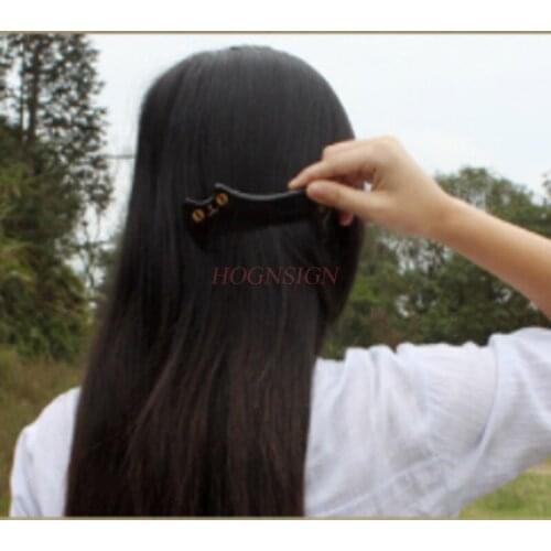 Authentic Natural Black Water Horn Comb Non-wood Combs Cute Massage Hairdressing Supplies For Female Gift Hairbrush Hot Sale